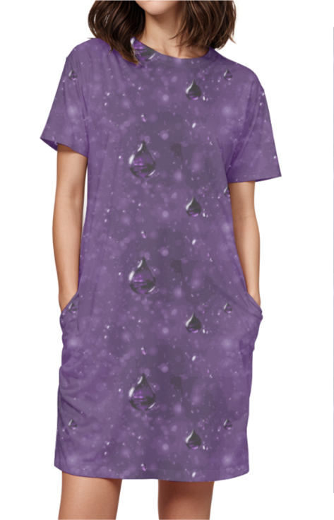 Women's Classic T-Dress - Purple Rain