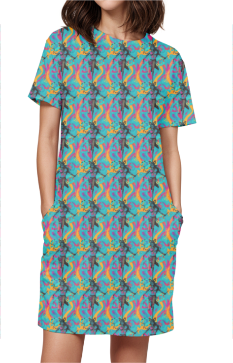 Women's Classic T-shirt Dress - Lord Shiva 1