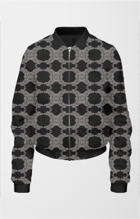 Men's Bomber Jacket - Black & White 3