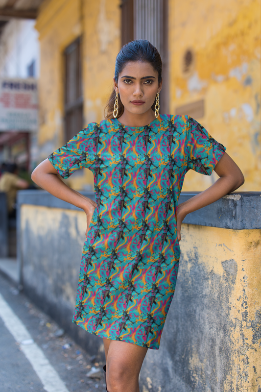 Women's Classic T-shirt Dress - Lord Shiva 1