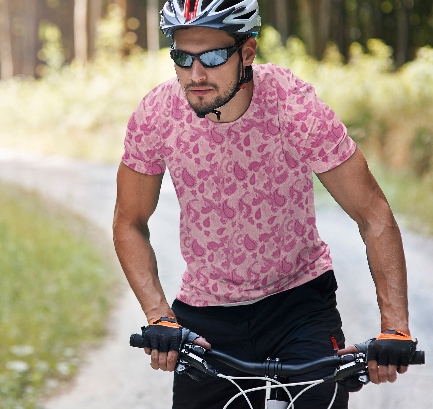 Men's T-shirt - Pink Paisley