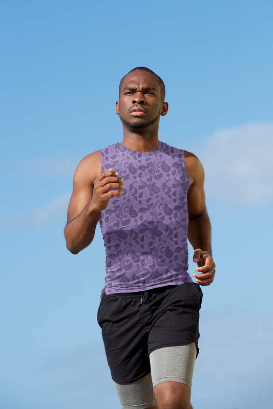 Men's Vest - Paisley Purple