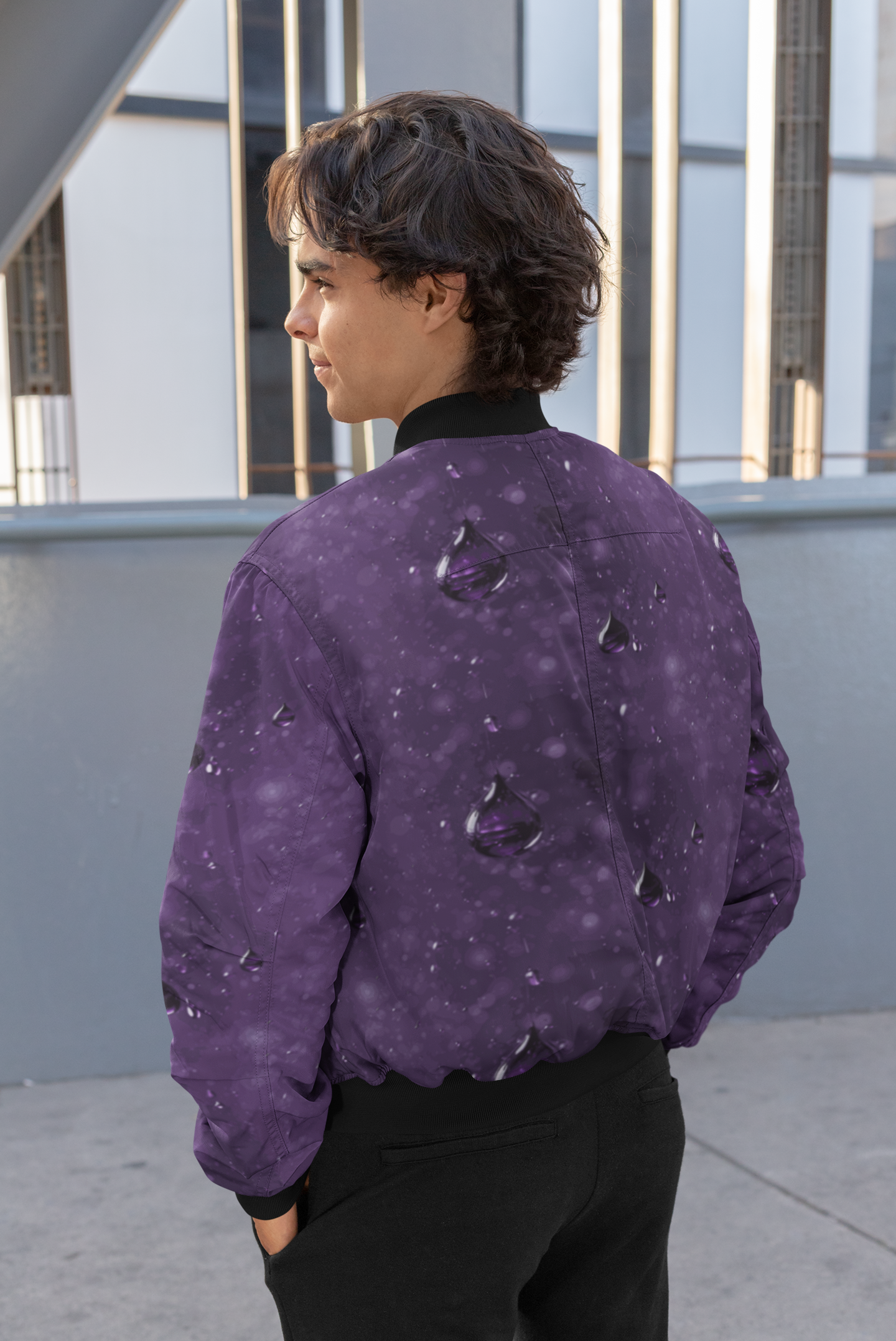 Men's Bomber Jacket - Purple Rain