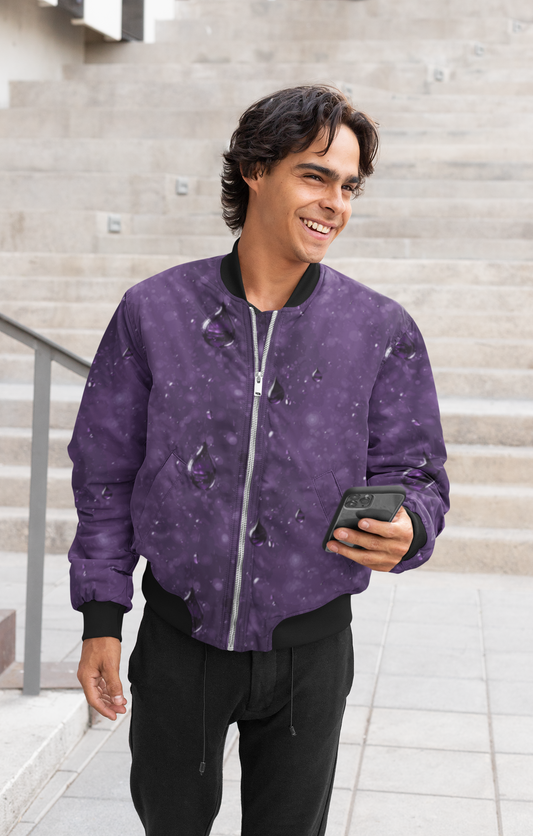 Men's Bomber Jacket - Purple Rain