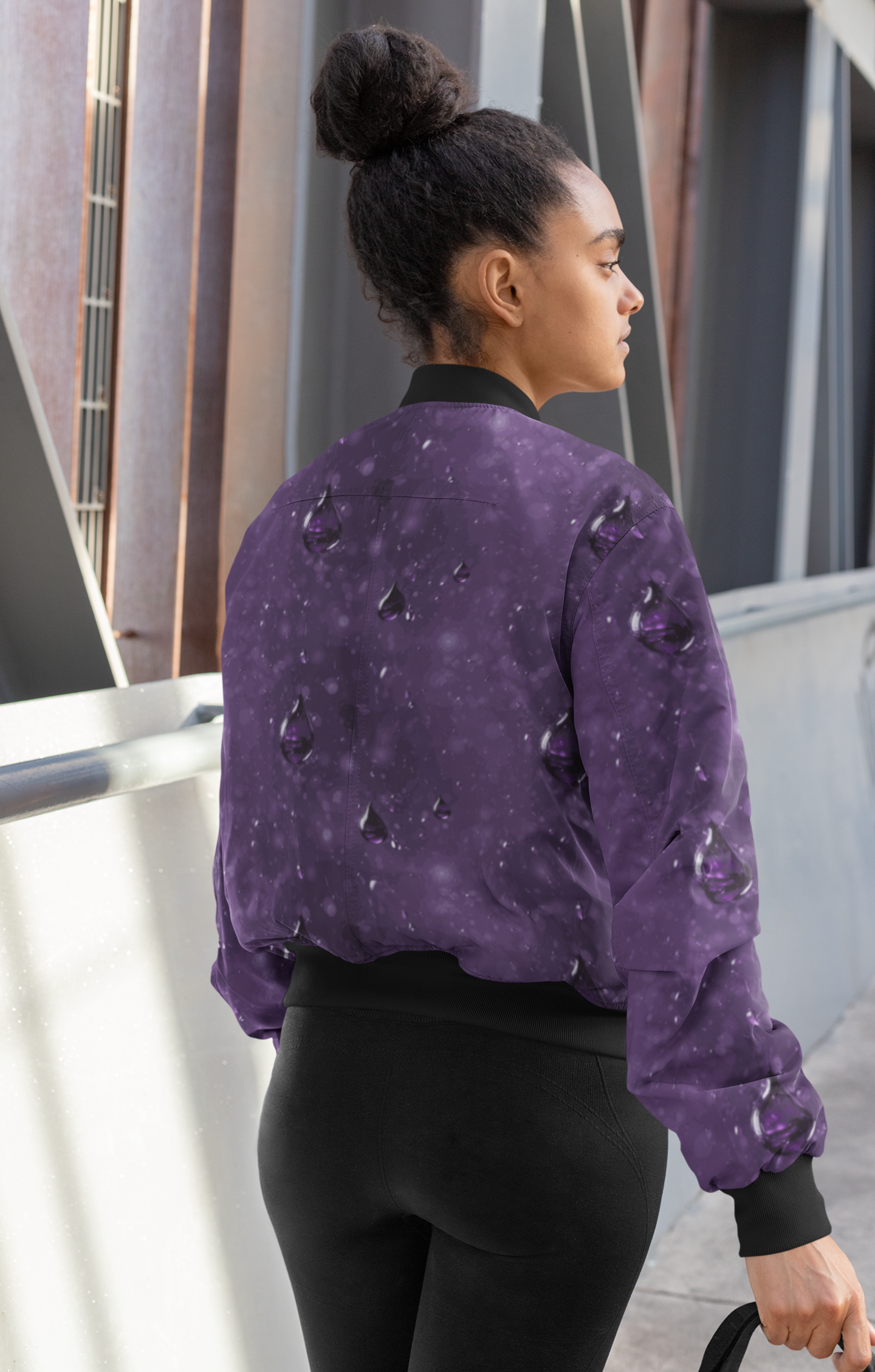 Women's Bomber Jacket - Purple Rain