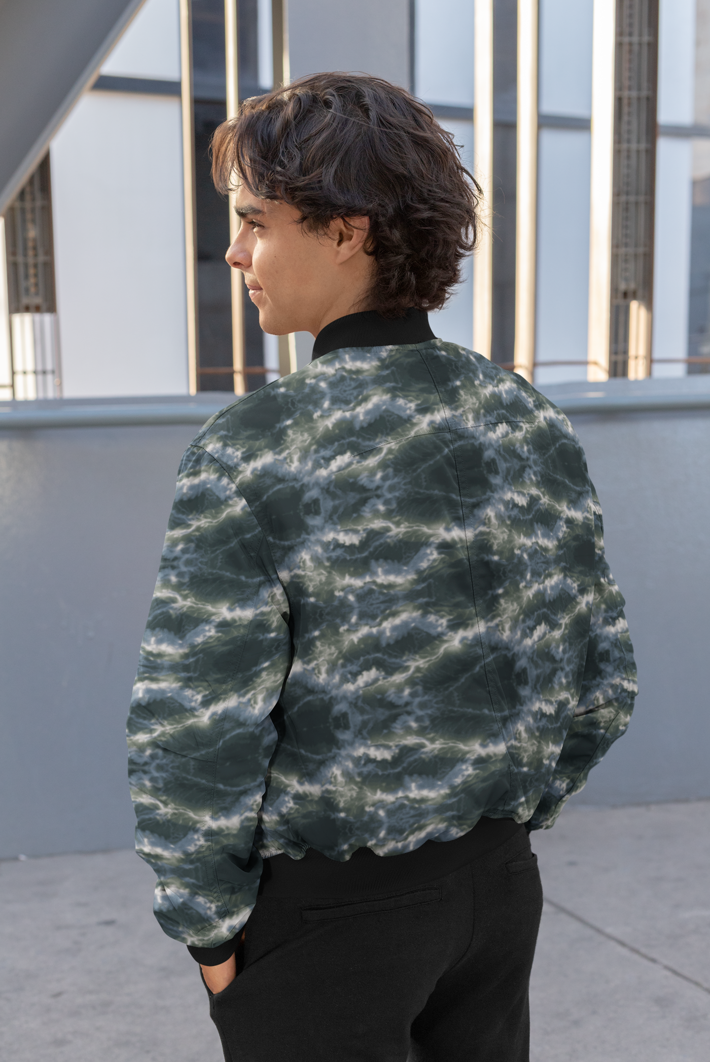 Men's Bomber Jacket - Sea