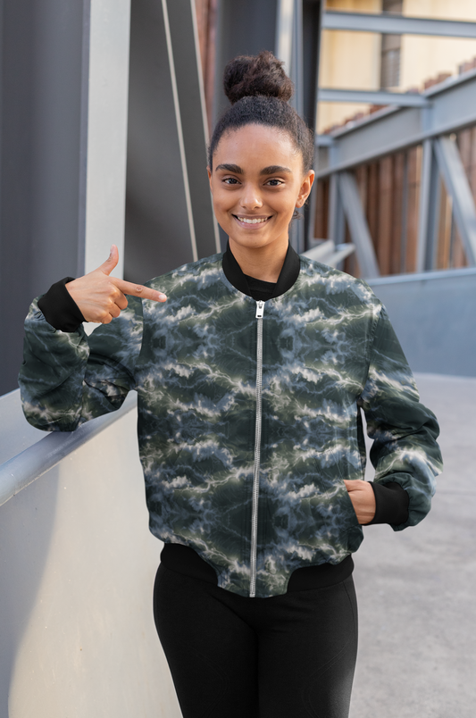 Women's Bomber Jacket - Sea