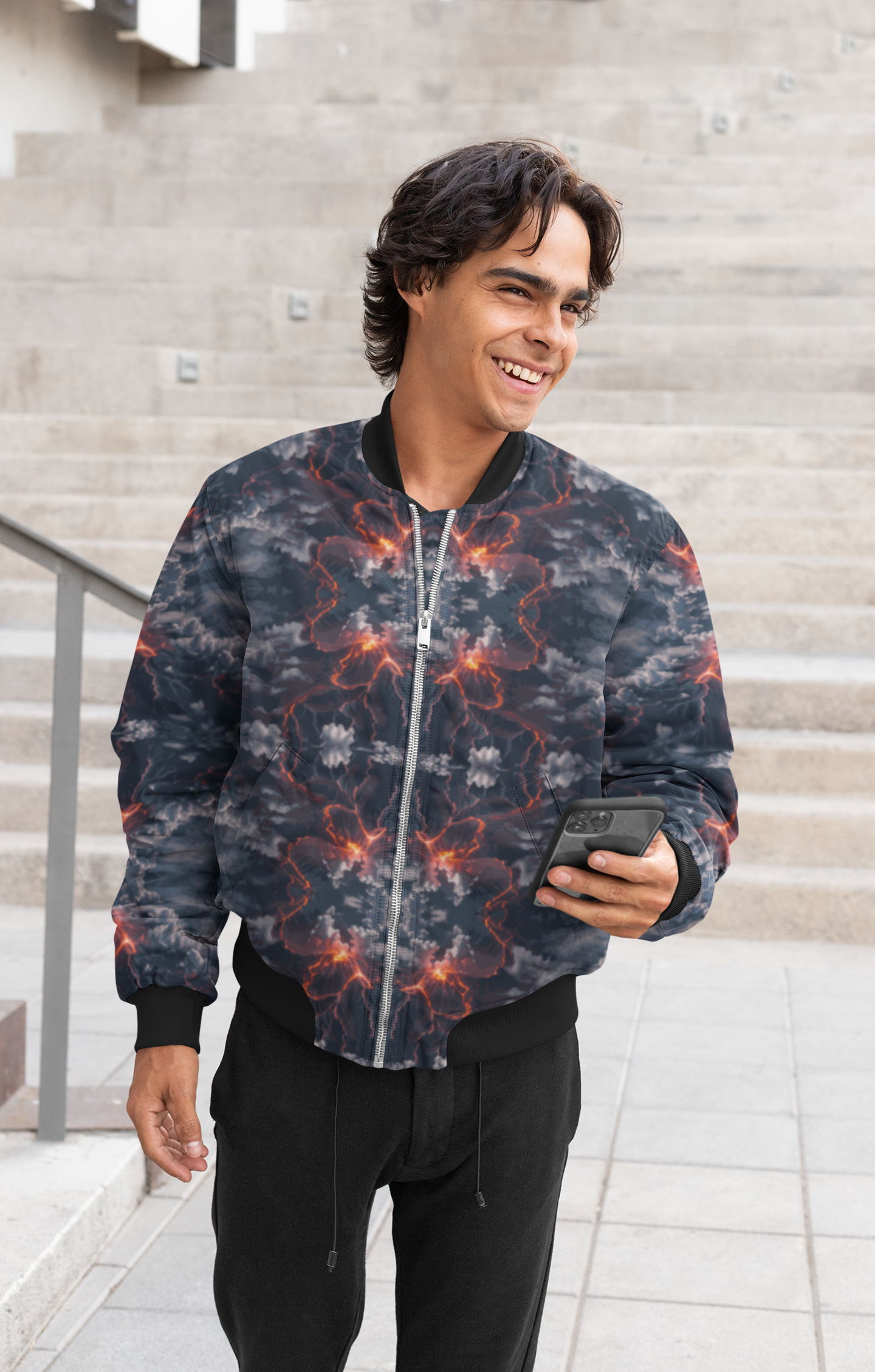 Men's Bomber Jacket - Volcano