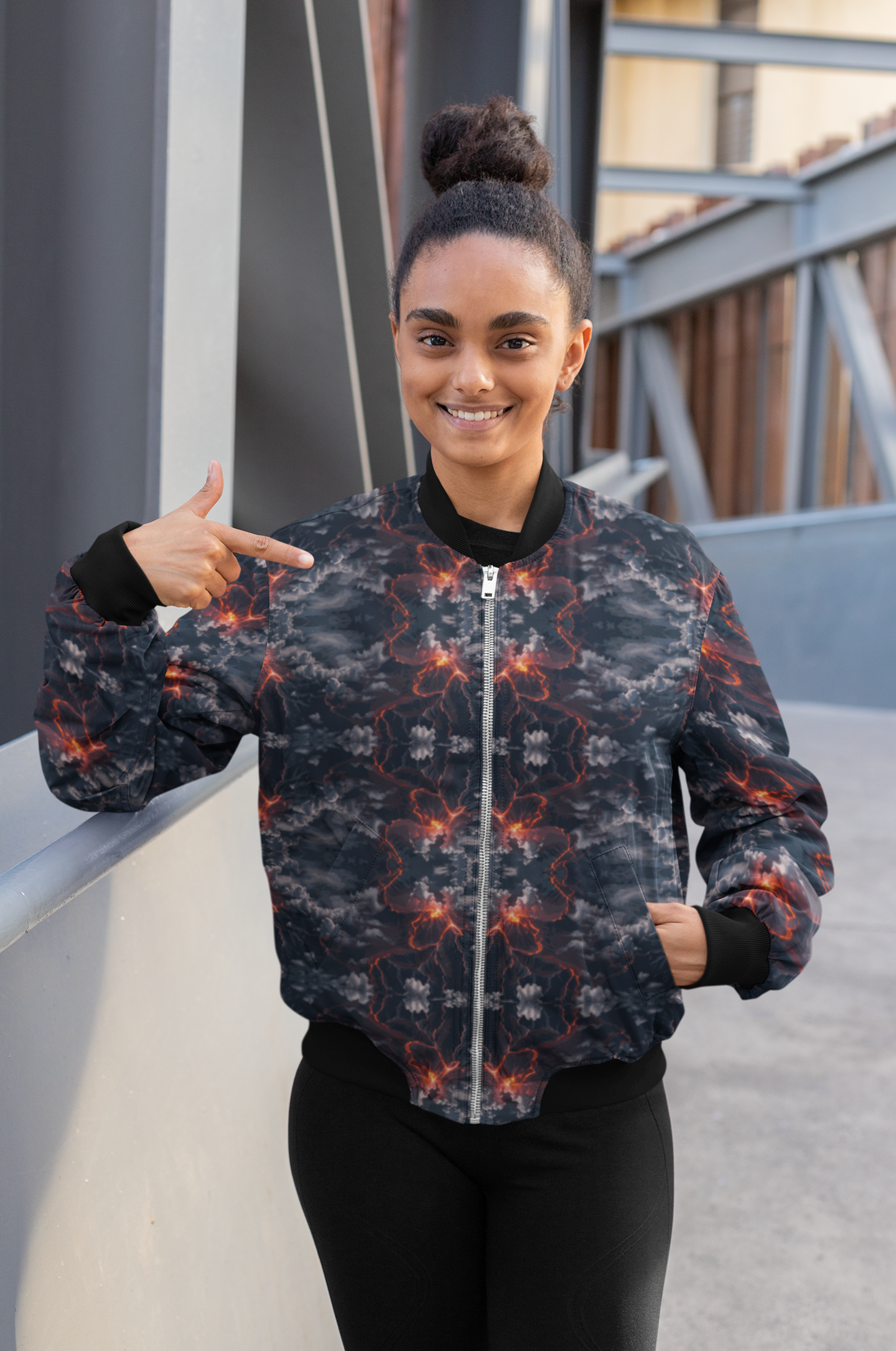 Women's Bomber Jacket - Volcano