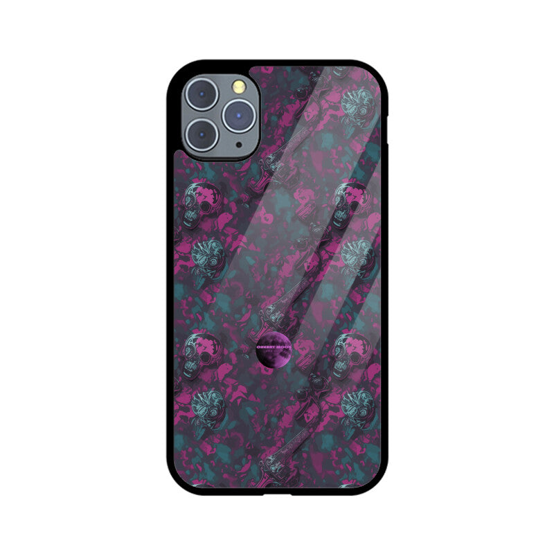 Apple iPhone Glass Phone Case - Sugar Skull 8