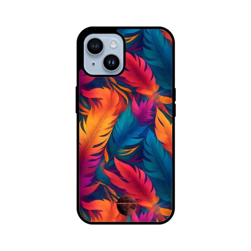 Apple iPhone Glass Phone Case - Feathers 1