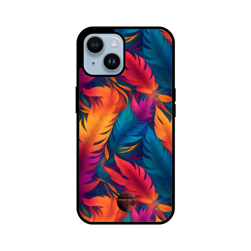 Apple iPhone Glass Phone Case - Feathers 1