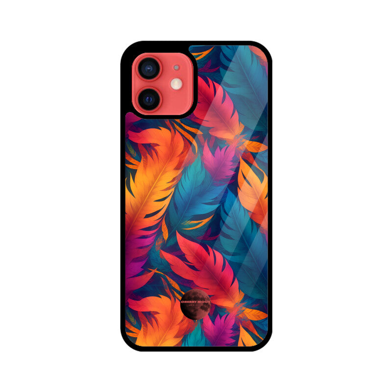 Apple iPhone Glass Phone Case - Feathers 1