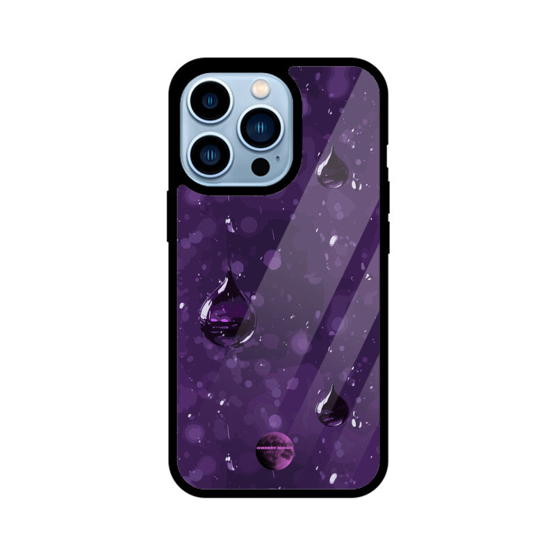 Apple iPhone Glass Phone Case - Purple Rain 1