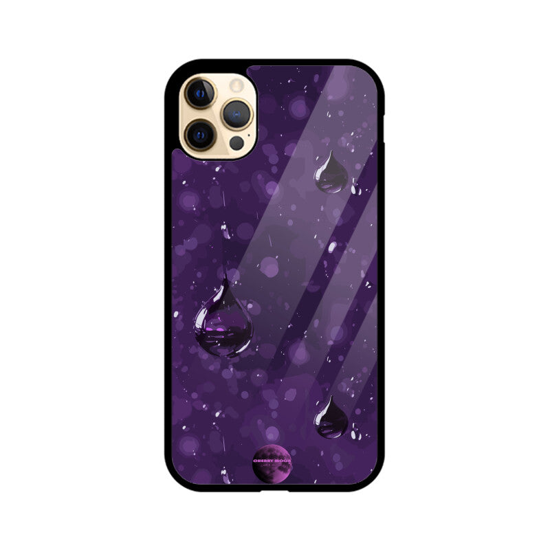 Apple iPhone Glass Phone Case - Purple Rain 1