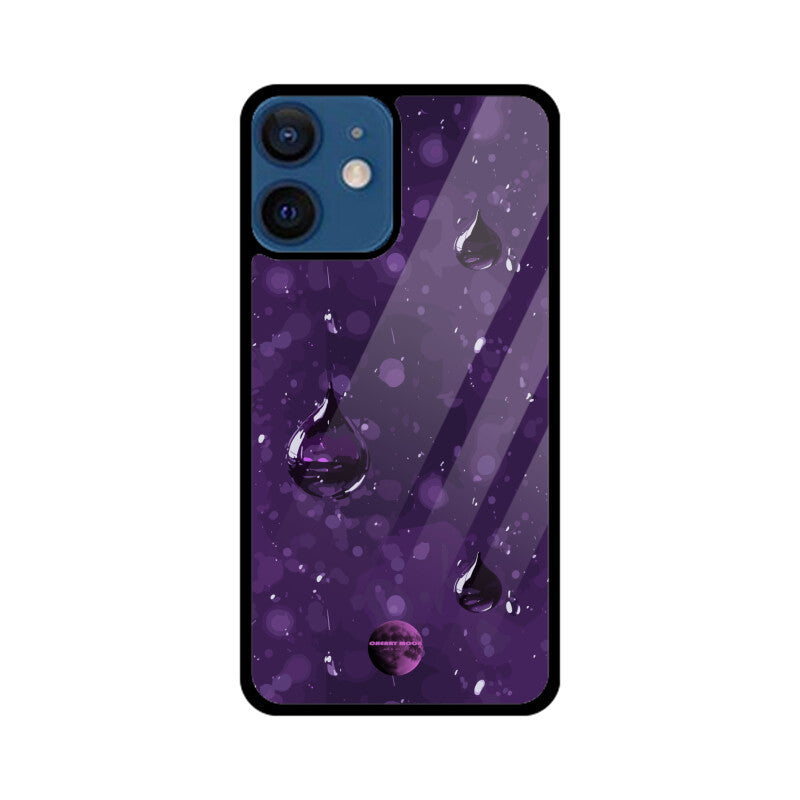 Apple iPhone Glass Phone Case - Purple Rain 1