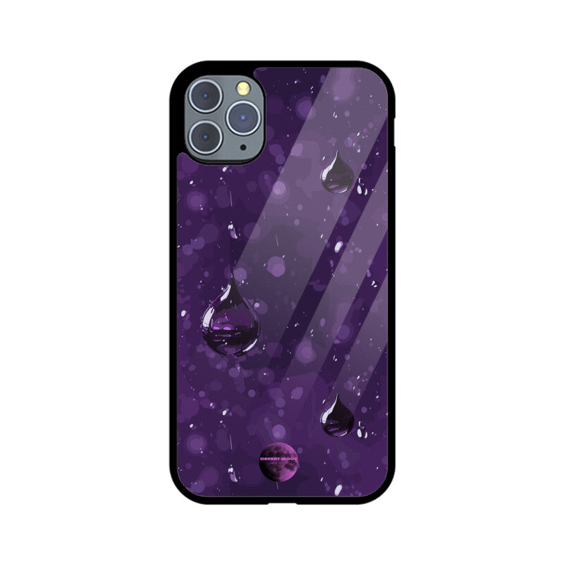 Apple iPhone Glass Phone Case - Purple Rain 1