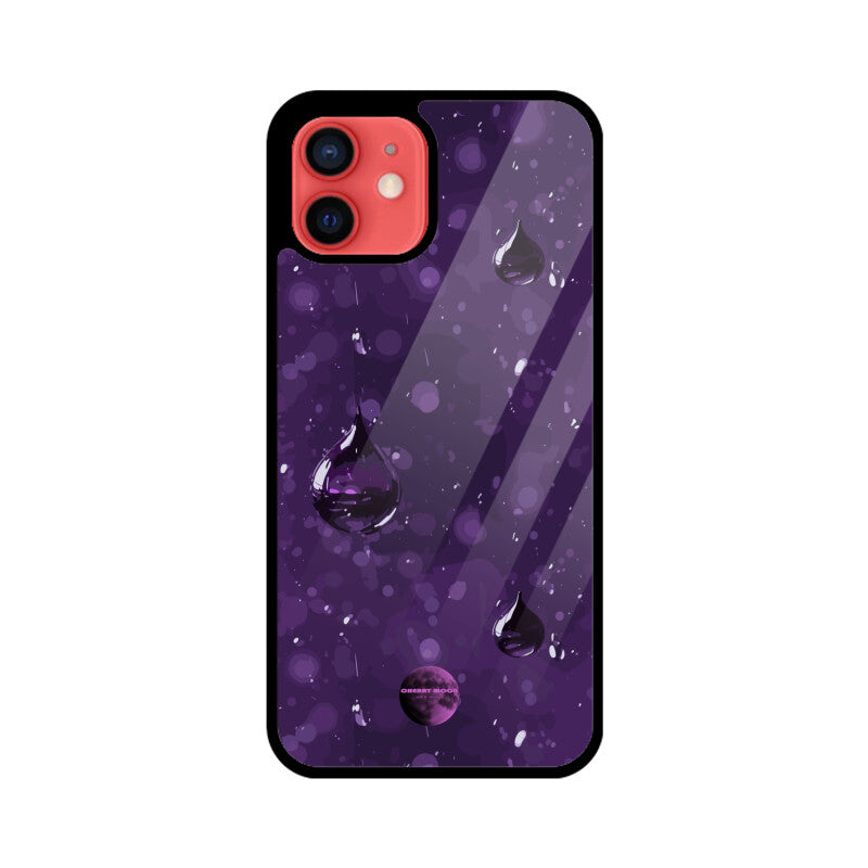 Apple iPhone Glass Phone Case - Purple Rain 1