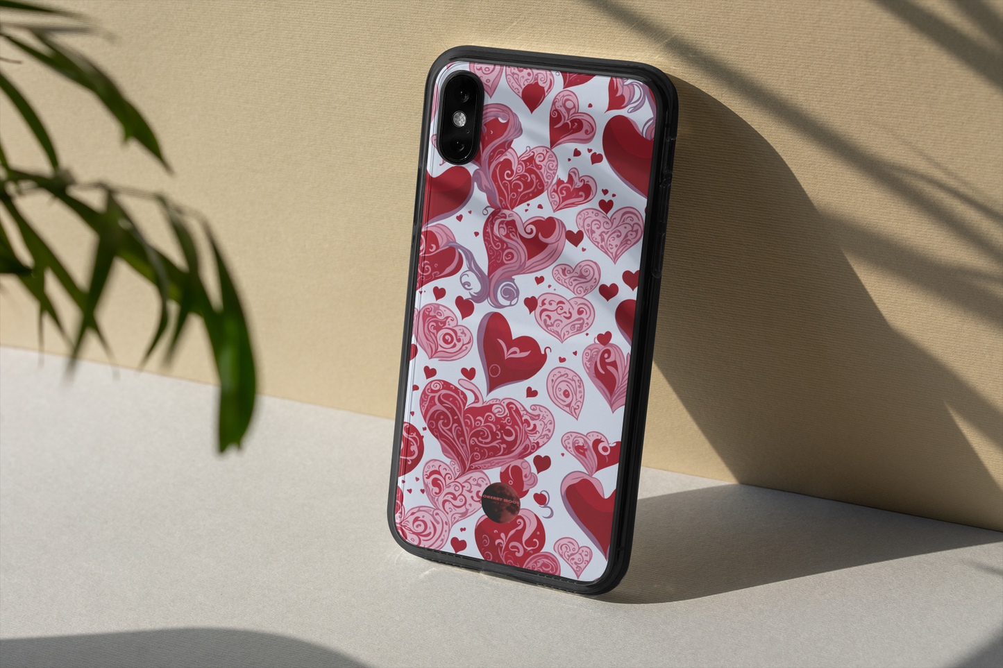 Apple iPhone Glass Phone Case - Love Hearts