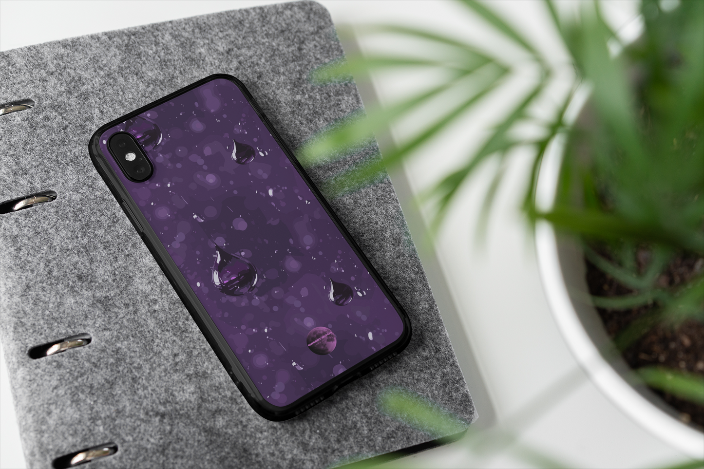 Apple iPhone Glass Phone Case - Purple Rain 1