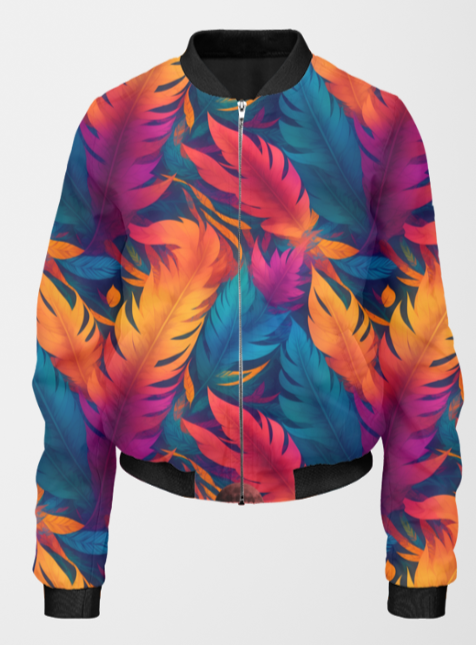 Men's Bomber Jacket - Feathers