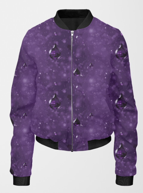 Women's Bomber Jacket - Purple Rain