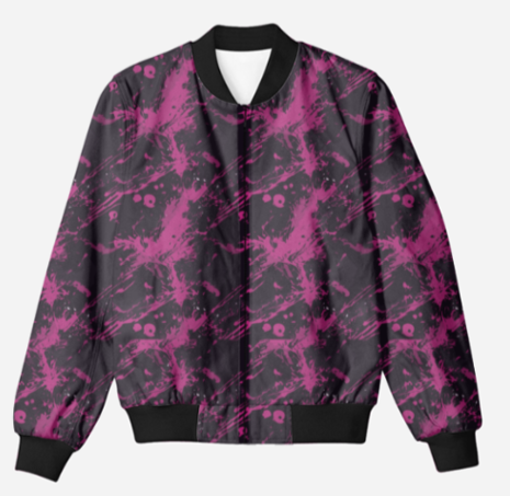 Men's Bomber Jacket - Pink Art 3