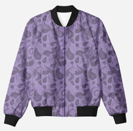 Men's Bomber Jacket - Purple Paisley 1